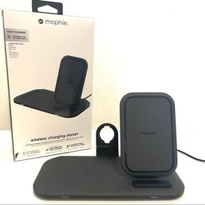 Wireless charging station with USB-A port. AirPods Apple Watch IPhone Android